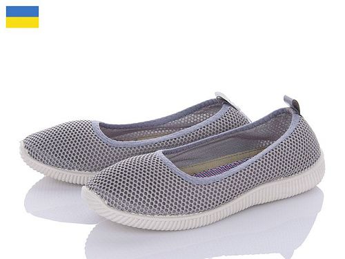 Балетки Kredo Кредо Сітка 23-40 сірий в магазине Фонтан Обуви