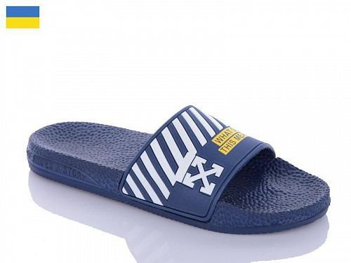 Шлепанцы No Brand 702 синий в магазине Фонтан Обуви