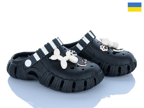 Кроксы Inblu 012 чорний в магазине Фонтан Обуви