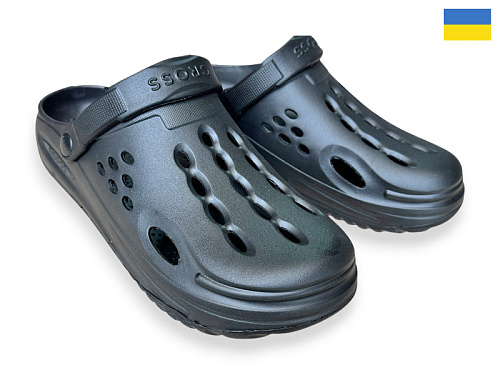 Кроксы Rai Shoes 026 чорний в магазине Фонтан Обуви