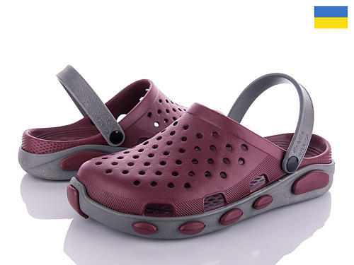 Кроксы Vladimir Kredo 2091 вишнево-сірий в магазине Фонтан Обуви