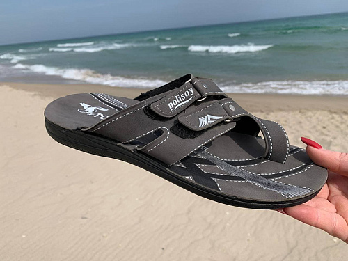 Шлепанцы Gurkem MSPolisoy L grey в магазине Фонтан Обуви