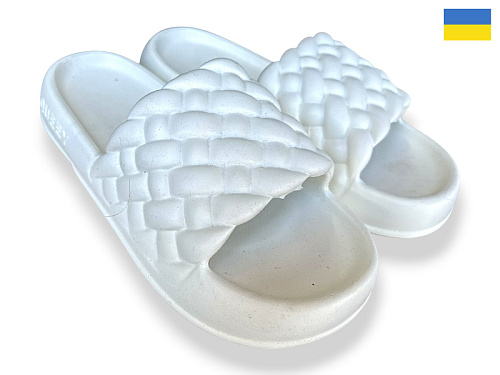 Шлепанцы Rai Shoes 2001 білий в магазине Фонтан Обуви