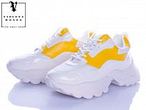 Кроссовки Violeta 166-12 white-yellow в магазине Фонтан Обуви