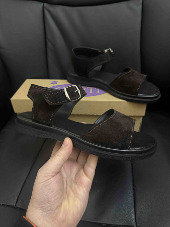 Босоножки 140 корич замш в магазине Фонтан Обуви