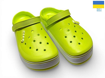Кроксы Rai Shoes 419 лайм в магазине Фонтан Обуви
