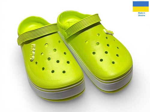 Кроксы Rai Shoes 419 лайм в магазине Фонтан Обуви