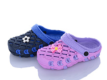 Кроксы Super Gear 02A-6301 lilac-navy mix в магазине Фонтан Обуви