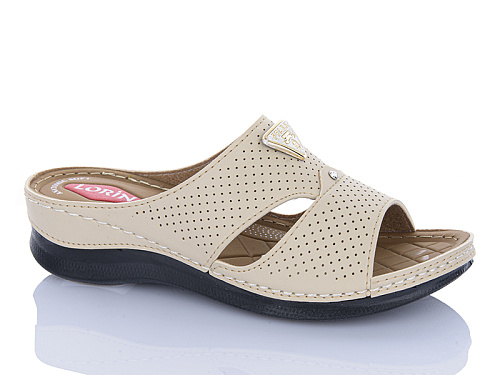 Шлепанцы Sali One 830 бежевий в магазине Фонтан Обуви