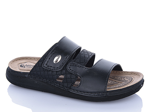 Шлепанцы Oskar 01-47 чорний в магазине Фонтан Обуви