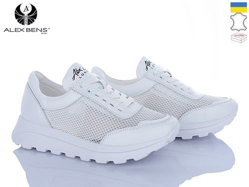 Кроссовки Alex Bens 151010-5 сітка-білий в магазине Фонтан Обуви