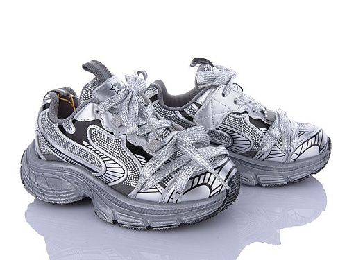 Кроссовки Clibee AS86803-1 silver-grey в магазине Фонтан Обуви