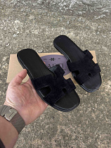 Шлепанцы 64 чорний замш в магазине Фонтан Обуви