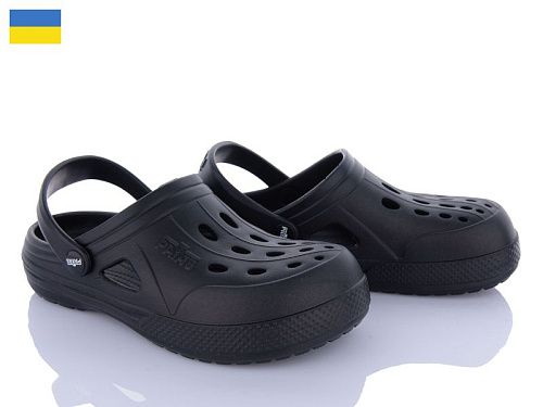 Кроксы Alex 12345 чорний в магазине Фонтан Обуви