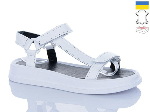 Босоножки Garti 0110 білий шкіра в магазине Фонтан Обуви