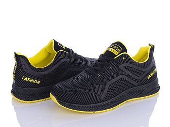 Кроссовки Violeta 197-142 black-yellow в магазине Фонтан Обуви