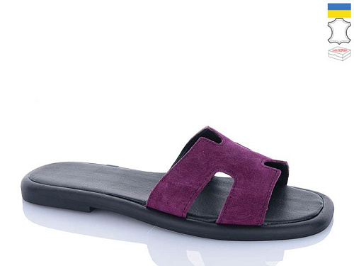 Шлепанцы Garti 84 малиновий замш в магазине Фонтан Обуви