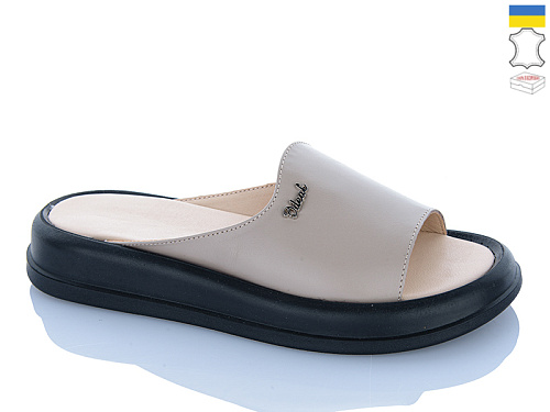 Шлепанцы Sali 504 капучино к чор-п. в магазине Фонтан Обуви