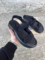 Босоножки 0118 чорний замш в магазине Фонтан Обуви