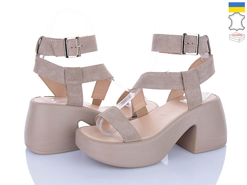 Босоножки Viscala 23507VL беж-велюр в магазине Фонтан Обуви