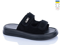 Шлепанцы Garti 13 чорний замш в магазине Фонтан Обуви