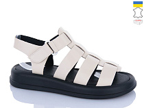 Босоножки Sali 263 бежевий чор-п. в магазине Фонтан Обуви