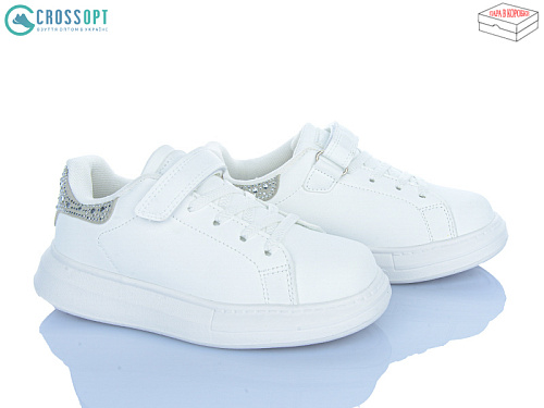 Кроссовки Crossopt LC1192-2 white-silver в магазине Фонтан Обуви