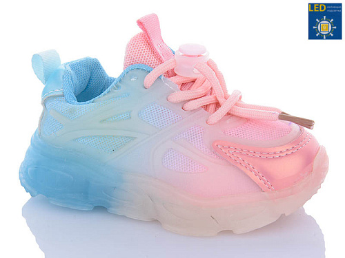 Кроссовки Comfort-Baby 1580 рожевий (21-25) LED в магазине Фонтан Обуви