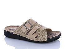 Шлепанцы Oskar 01-18 бежевий в магазине Фонтан Обуви