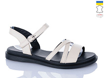 Босоножки Sali 1103 бежевий чор-п. в магазине Фонтан Обуви