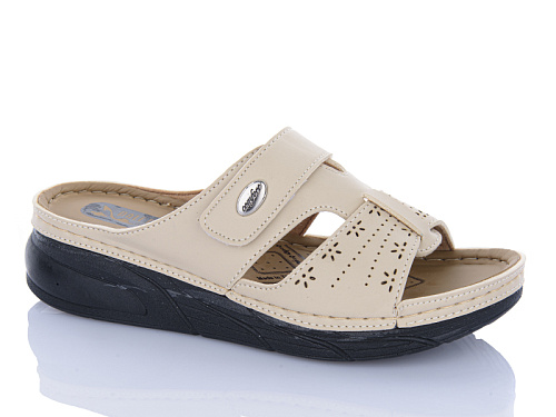 Шлепанцы Sali One 810-1 бежевий в магазине Фонтан Обуви