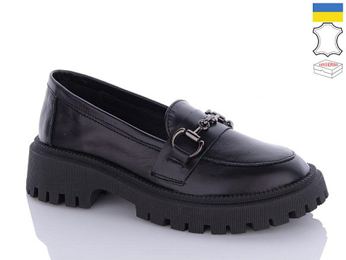 Туфли Garti 419 чорний шкіра в магазине Фонтан Обуви