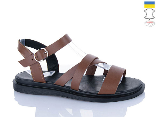 Босоножки Sali 2602 коричневий чор-п. в магазине Фонтан Обуви