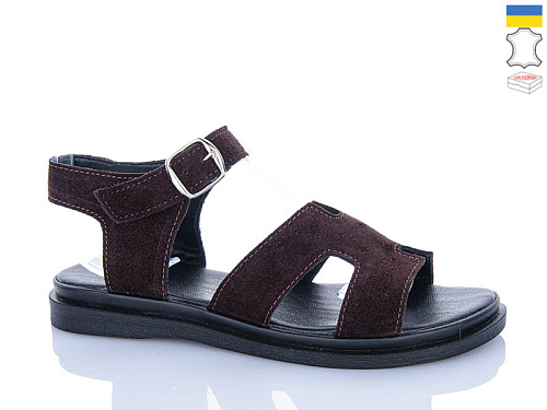 Босоножки Garti 007 коричневий замш в магазине Фонтан Обуви