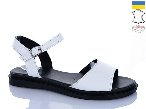 Босоножки Sali 57 білий чор-п.батал в магазине Фонтан Обуви