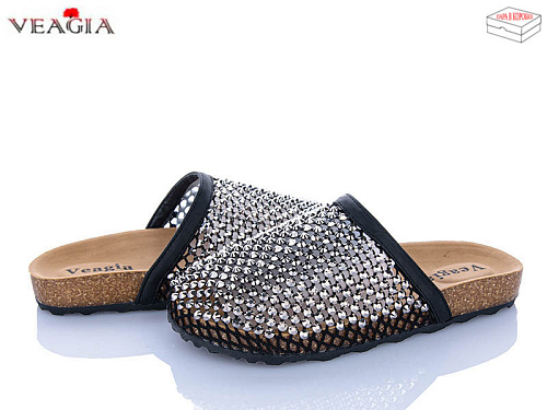 Шлепанцы Veagia-Ada N14 black-grey в магазине Фонтан Обуви